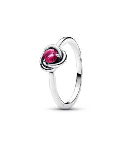 October Pink Eternity Circle Ring