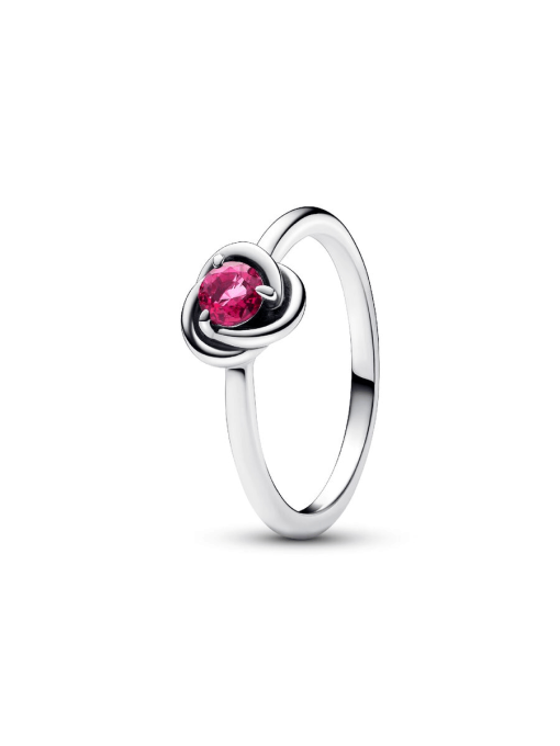 October Pink Eternity Circle Ring