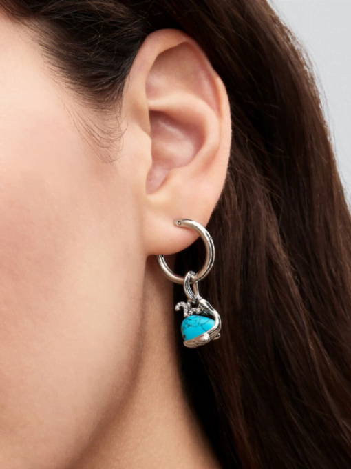 Turquoise-colored Whale Dangle Charm - Image 2