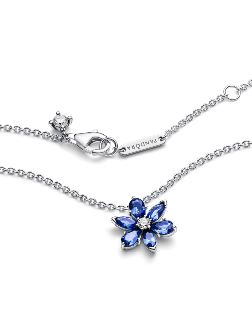Sparkling Blue Herbarium Cluster Pendant Necklace - Image 7