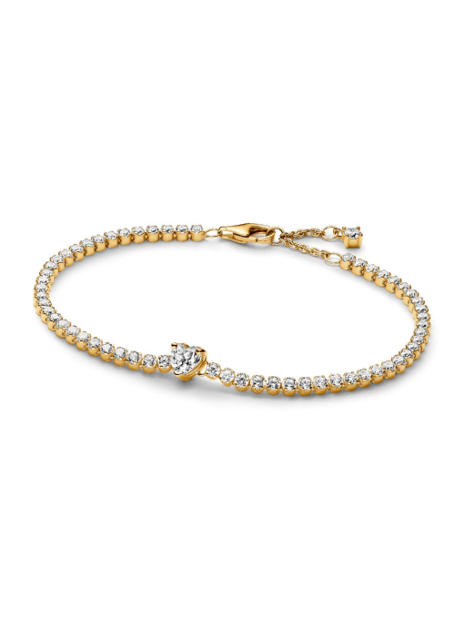 Sparkling Heart Tennis Bracelet - Image 3