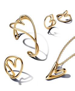 Organically Shaped Heart Jewelry Set
