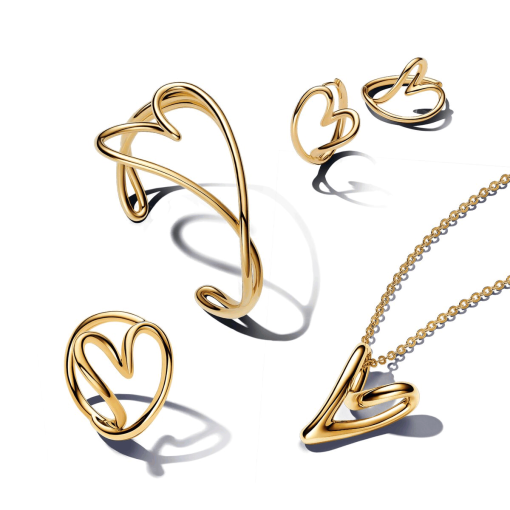 Organically Shaped Heart Jewelry Set