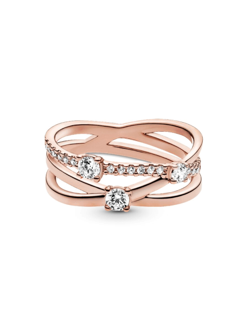 FINAL SALE - Sparkling Triple Band Ring - Image 6