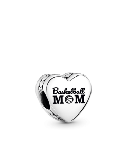 Engravable Basketball Mom Heart Charm