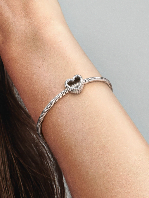 Beaded Open Heart Charm - Image 2