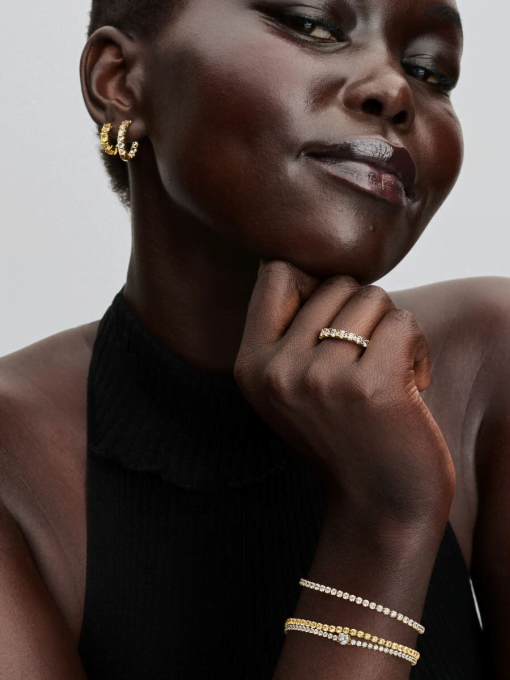 Yellow Hoop Earrings - Image 6