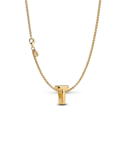 Letter T Charm Necklace