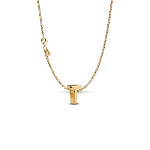 Letter T Charm Necklace
