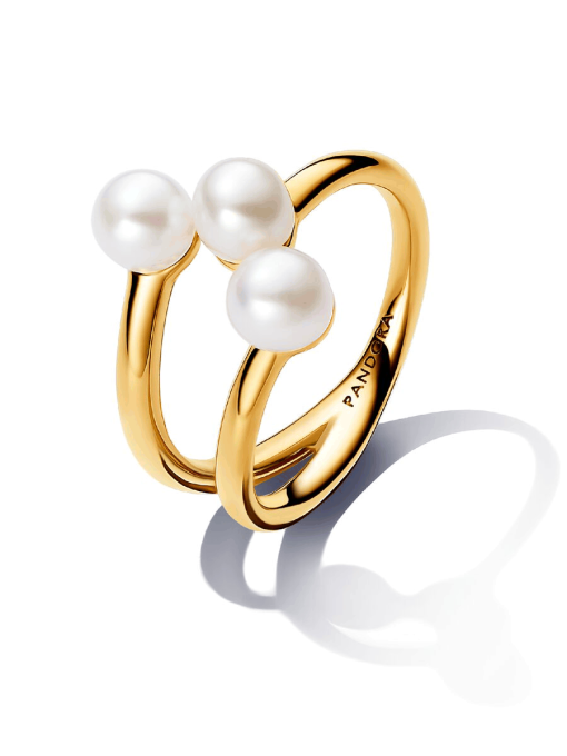 Treated Freshwater Cultured Pearl Open Ring - Image 3