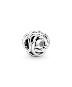 April Clear Eternity Circle Charm