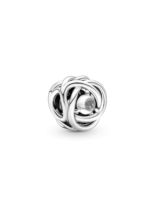 April Clear Eternity Circle Charm - Image 3