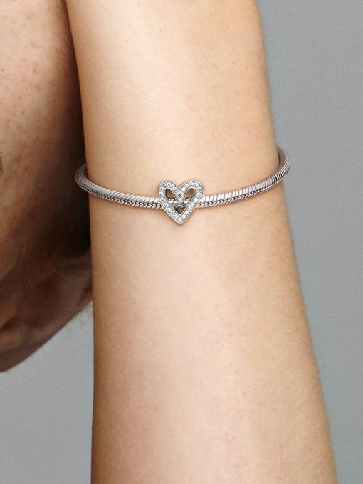 Sparkling Freehand Heart Charm - Image 2