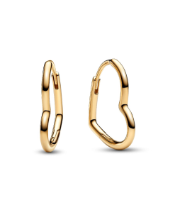 Asymmetrical Heart Hoop Earrings