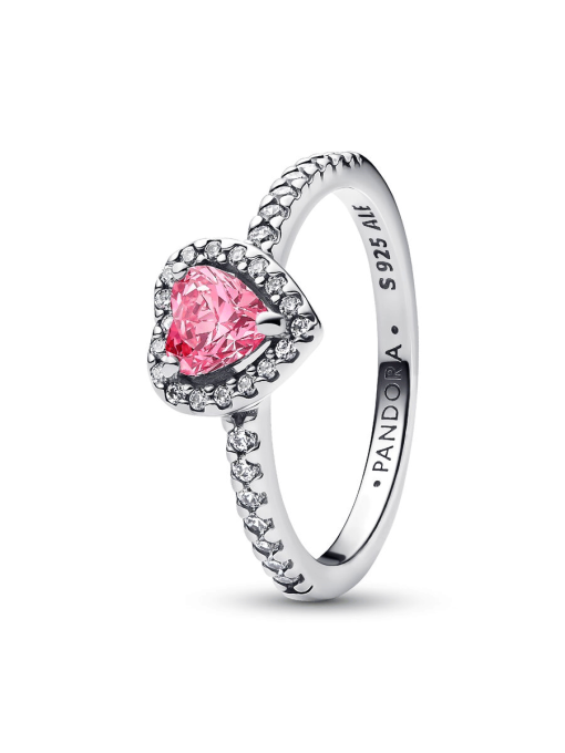 Elevated Pink Heart Ring - Image 2