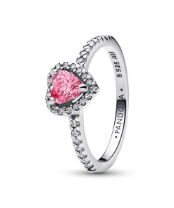 Elevated Pink Heart Ring