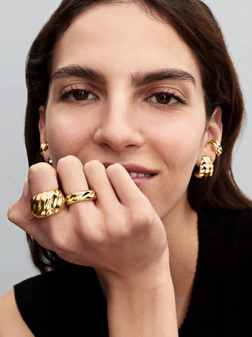 Rippled Statement Ring - Image 5