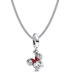 Minnie Mouse Holiday Dangle Charm Necklace Set