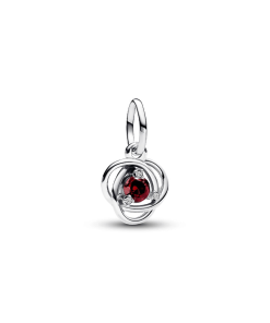 Red Eternity Circle Dangle Charm