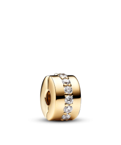 Clear Sparkling Row Clip Charm