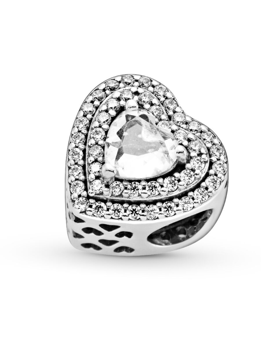 Sparkling Leveled Hearts Charm - Image 5