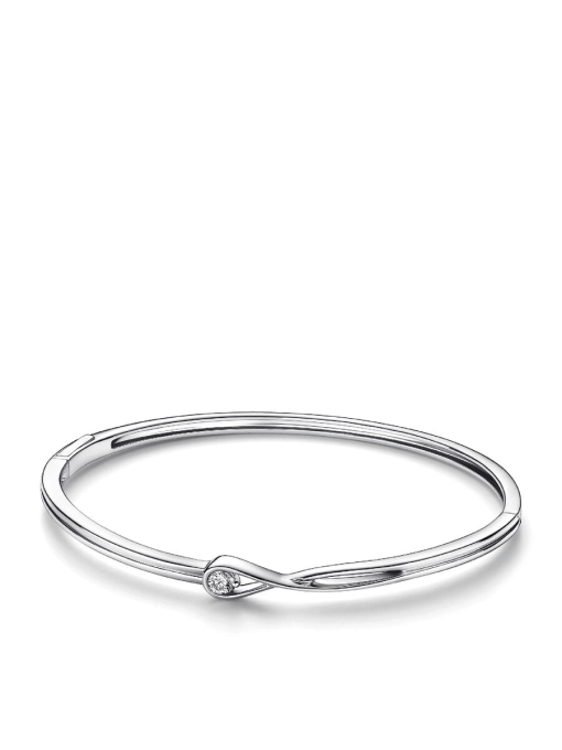 Pandora Infinite Sterling Silver Lab-grown Diamond Bangle