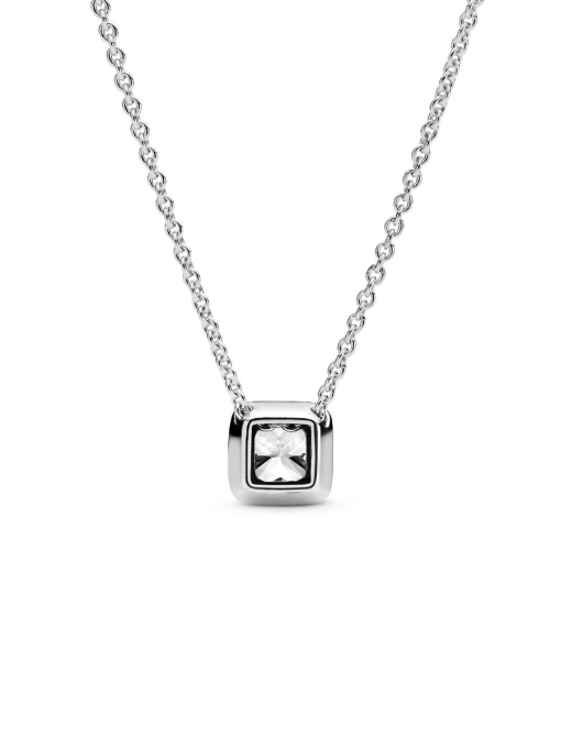 Square Sparkle Halo Necklace - Image 3