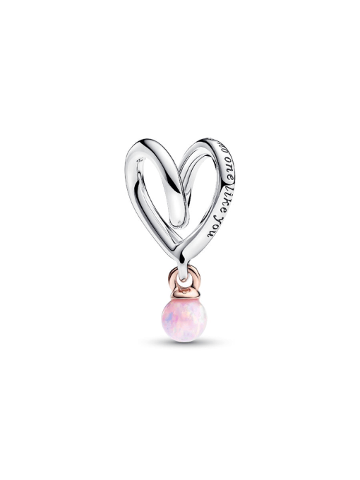 Two-tone Wrapped Heart Charm - Image 6