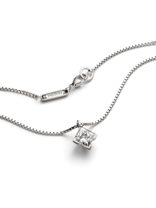 Pandora Nova 14k White Gold Lab-grown Diamond Pendant Necklace - Image 4