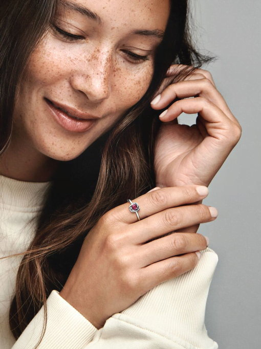 October Pink Eternity Circle Ring - Image 4