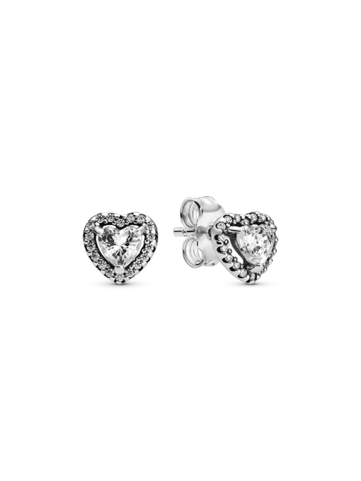 Elevated Heart Stud Earrings - Image 5