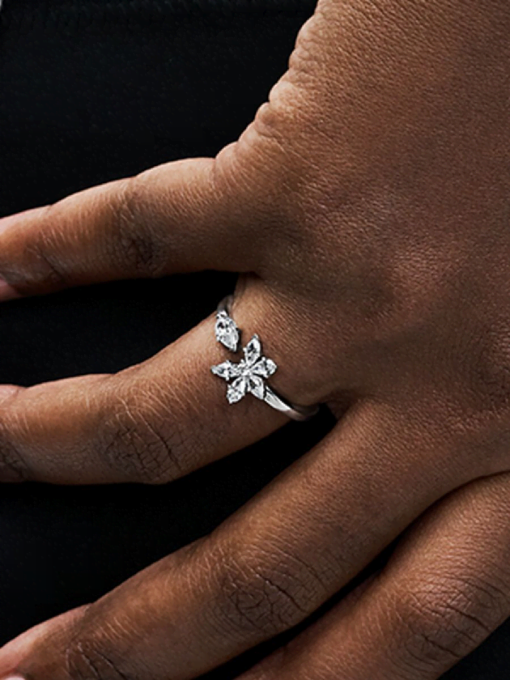 Sparkling Herbarium Cluster Open Ring - Image 2