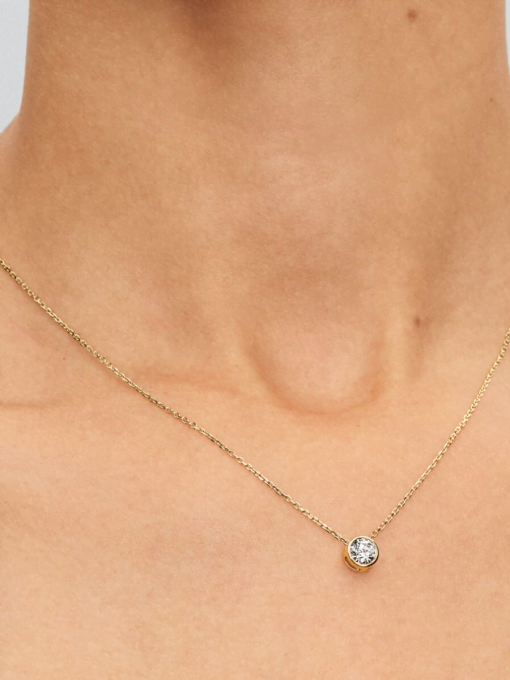 Pandora Era Bezel Lab-Grown Diamond Pendant Necklace - Image 2