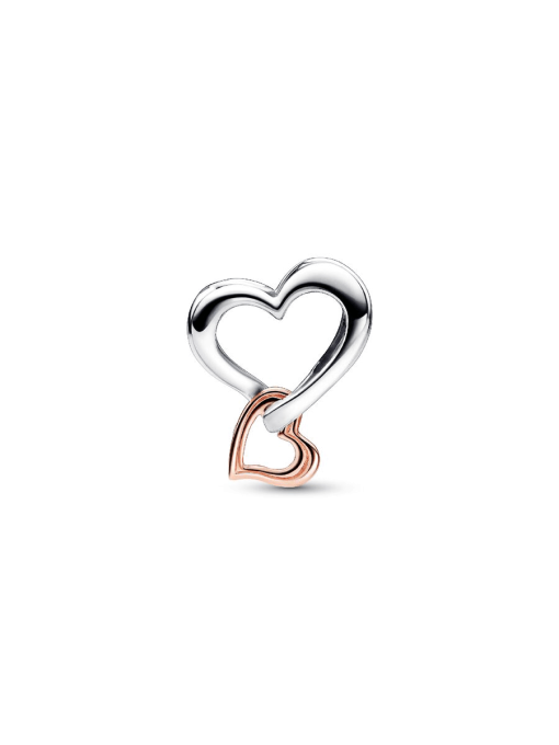 Two-tone Openwork Infinity Heart Charm - Image 6