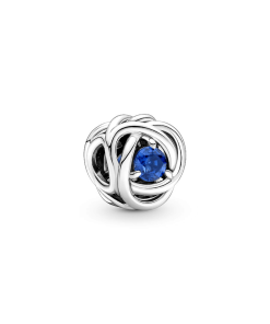 September Blue Eternity Circle Charm