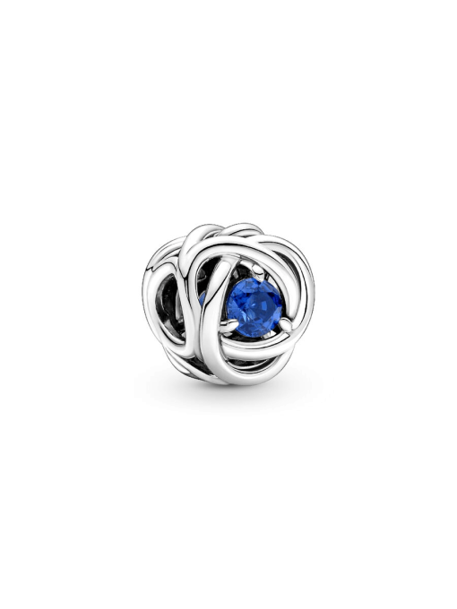 September Blue Eternity Circle Charm