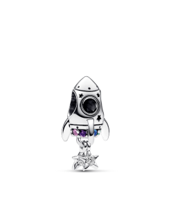 Space Love Rocket Charm