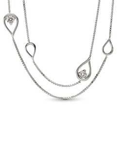 FINAL SALE - Pandora Infinite 14k White Gold Lab-grown Diamond Long Pendant Necklace
