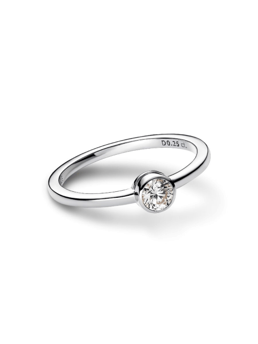 Pandora Era Bezel Sterling Silver Lab-grown Diamond Ring - Image 5