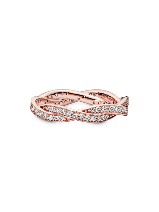 Sparkling Twisted Lines Ring - Image 6
