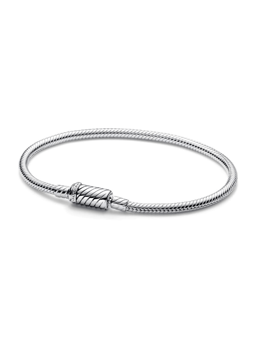 Easy-Close Magnetic Clasp Snake Chain Bracelet - Image 3