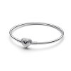 Radiating Heart Clasp Bangle