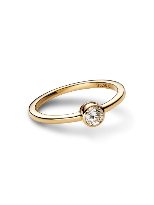 Pandora Era Bezel 14k Gold Lab-grown Diamond Ring - Image 4