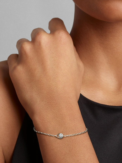 Pandora Infinite Sterling Silver Lab-grown Diamond Chain Bracelet - Image 2