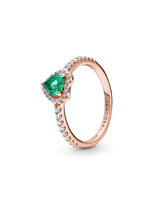 Sparkling Elevated Heart Ring - Image 3