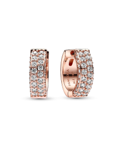 Pandora Timeless Pave Double-row Hoop Earrings