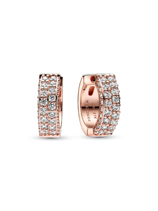 Pandora Timeless Pave Double-row Hoop Earrings