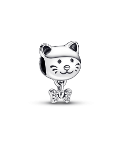 Pet Cat & Bow Charm
