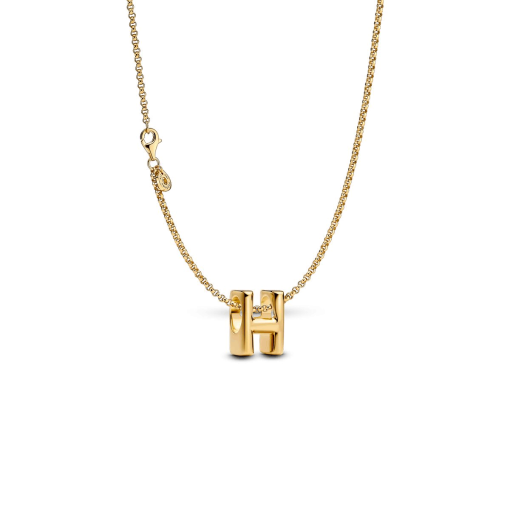 Letter H Charm Necklace
