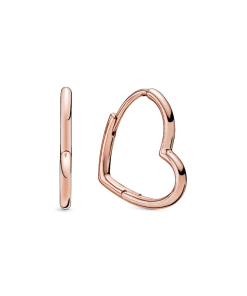 Asymmetrical Heart Hoop Earrings